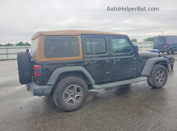 1C4HJXDN1LW154006 2020 JEEP WRANGLER Черный Передняя правая четверть