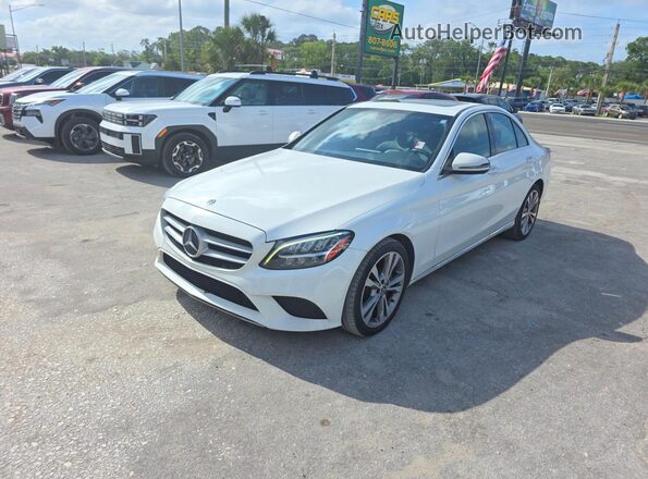 55SWF8DB1KU288407 2019 MERCEDES-BENZ C White Задня права чверть
