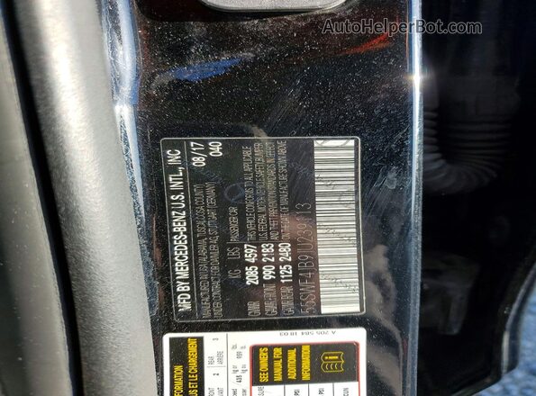 55SWF4JB9JU239113 2018 MERCEDES-BENZ C Black VIN sticker view