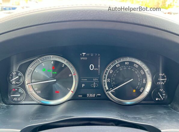 JTJHY7AX1K4294856 2019 LEXUS LX Серебряный Вид щитка приборов