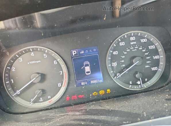5NPE24AF8GH322148 2016 HYUNDAI SONATA Черный Вид задних сидений