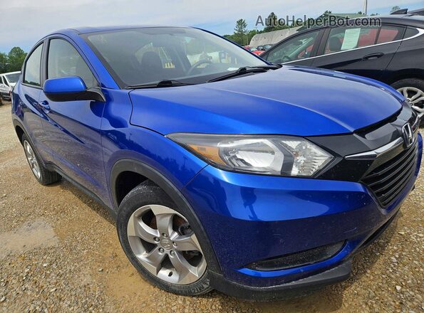 3CZRU6H3XJG729613 2018 HONDA HR-V Синий Передняя левая четверть