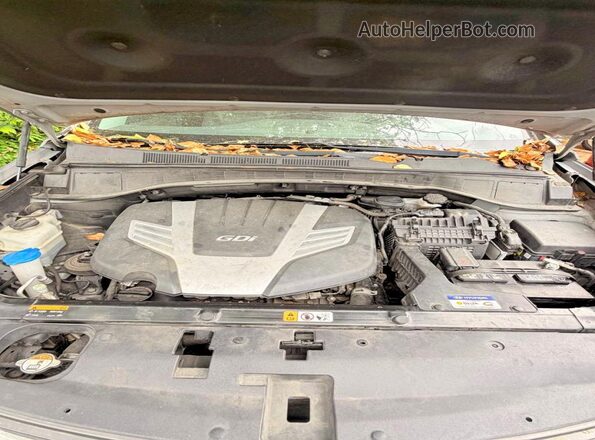 KM8SR4HF2HU185683 2017 HYUNDAI SANTA Gray წინა პანელის ხედი