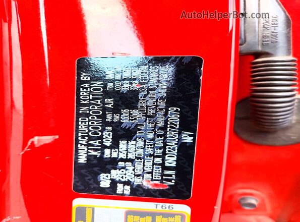 KNDJ23AU2R7220679 2024 KIA SOUL Красный Вид наклейки с VIN-кодом