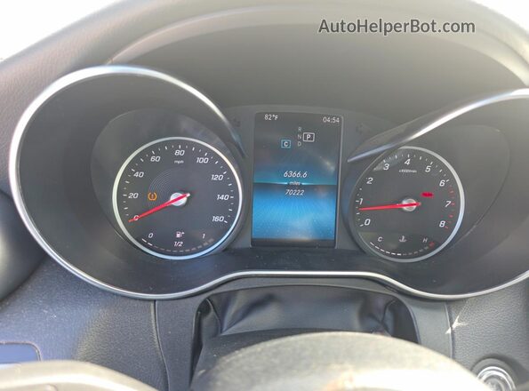 55SWF8DB1KU288407 2019 MERCEDES-BENZ C White Вид щитка приладів