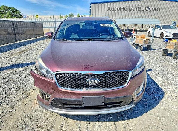 5XYPHDA12GG137175 2016 KIA SORENTO Burgundy უკანა ხედი