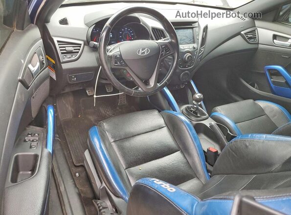 KMHTC6AE6GU264663 2016 HYUNDAI VELOSTER Синий Вид щитка приборов
