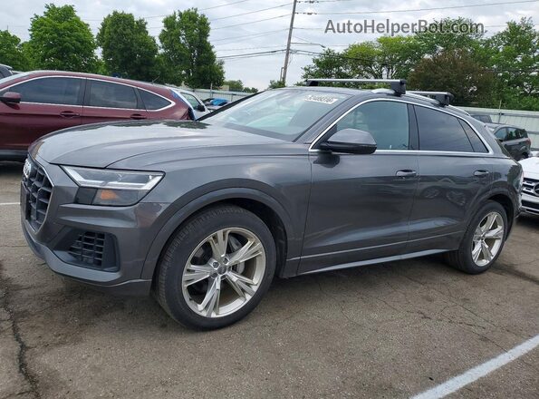 WA1AVAF17KD038696 2019 AUDI Q8 Gray წინა მარცხენა ხედი სამი მეოთხედიდან