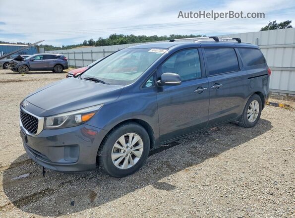 KNDMB5C12H6245078 2017 KIA SEDONA Gray Vista tres cuartos delantera izquierda