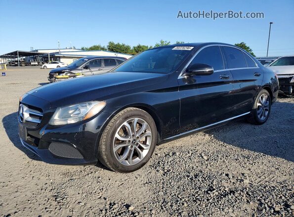 55SWF4JB9JU239113 2018 MERCEDES-BENZ C Black Front left