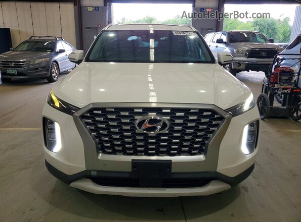KM8R4DHE8MU187386 2021 HYUNDAI PALISADE Белый Вид сзади