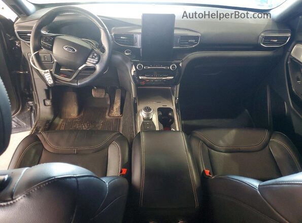 1FM5K8GC5MGB23669 2021 FORD EXPLORER Черный Вид панели приборов