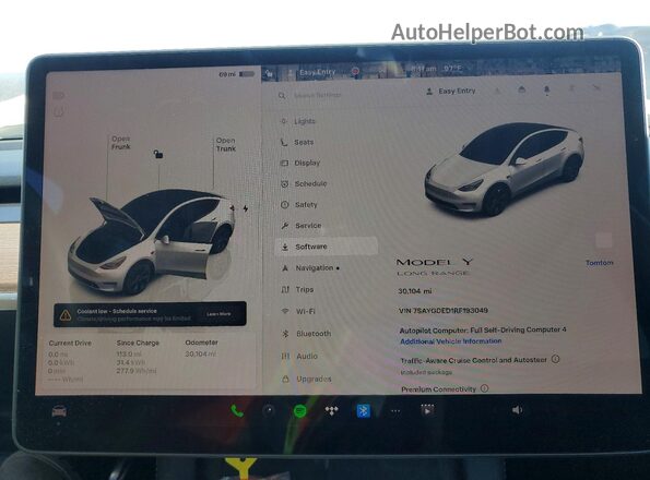 7SAYGDED1RF193049 2024 TESLA MODEL White Rear seats view