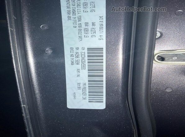 2C3CDXHG3GH259331 2016 DODGE CHARGER Gray უკანა სალონის ხედი