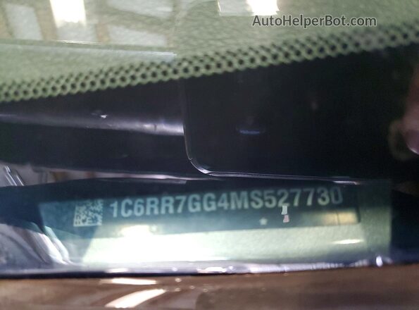 1C6RR7GG4MS527730 2021 RAM 1500 Серебряный Вид наклейки с VIN-кодом