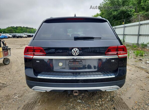 1V2WR2CAXKC603943 2019 VOLKSWAGEN ATLAS Black Widok wnętrza z przodu