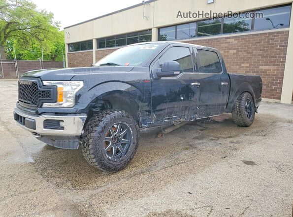 1FTEW1EP3JKC23526 2018 FORD F150 Черный Передняя левая четверть