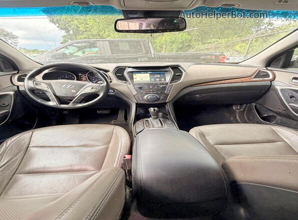 KM8SR4HF2HU185683 2017 HYUNDAI SANTA Gray უკანა სავარძლების ხედი