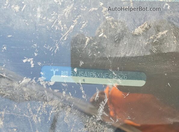 5YJSA1E6XNF471526 2022 TESLA MODEL S Black Widok naklejki z numerem VIN