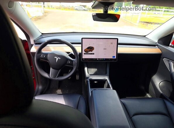 5YJYGDEE4MF233509 2021 TESLA MODEL Красный Вид задних сидений