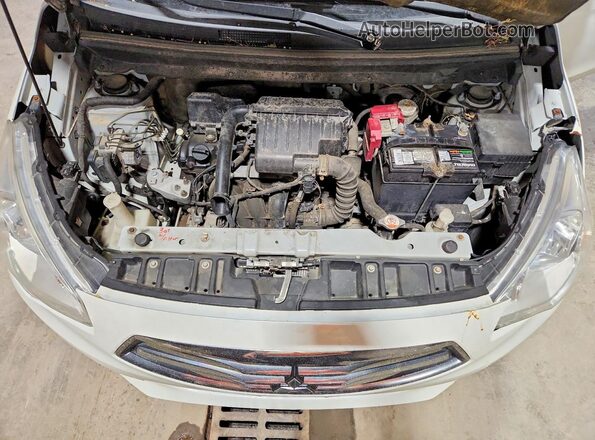 ML32F3FJ3HHF06675 2017 MITSUBISHI MIRAGE Белый Вид подкапотного пространства