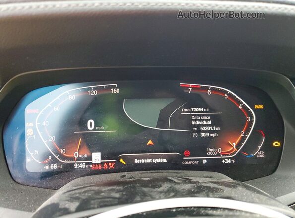 5UXCY4C00L9D49475 2020 BMW X6 Белый Вид задних сидений