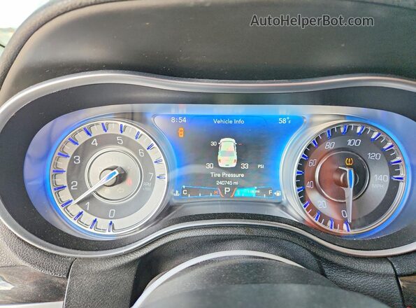 2C3CCAAG8GH142001 2016 CHRYSLER 300 Gray Vista del cuadro de instrumentos