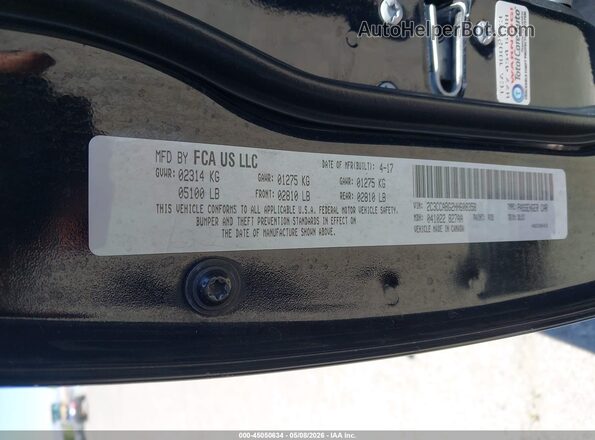 2C3CCABG2HH608358 2017 CHRYSLER 300 Черный Вид подкапотного пространства