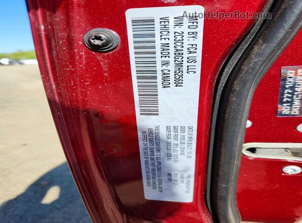 2C3CCABG2MH525684 2021 CHRYSLER 300 Burgundy Вид підкапотного простору