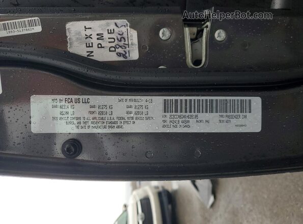 2C3CCABGXKH635105 2019 CHRYSLER 300 Черный Вид подкапотного пространства