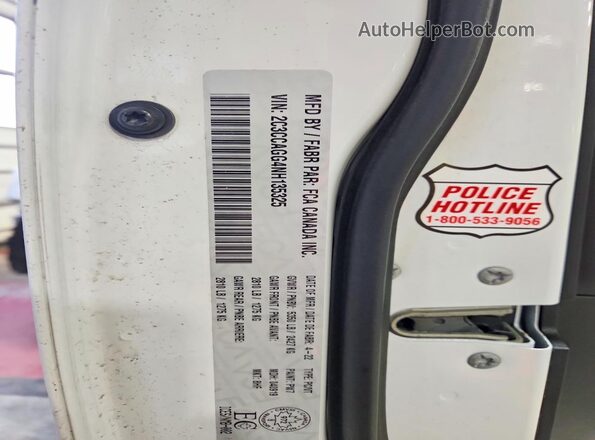 2C3CCAGG4NH135325 2022 CHRYSLER 300 White Vista de la etiqueta del VIN