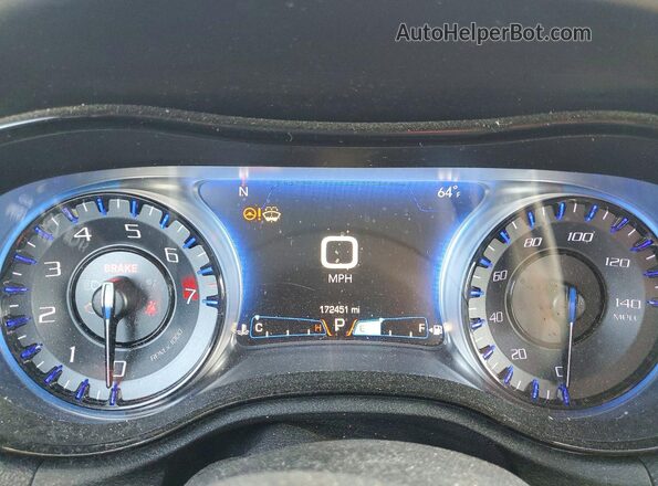 2C3CCAGGXGH244276 2016 CHRYSLER 300 Черный Вид щитка приборов