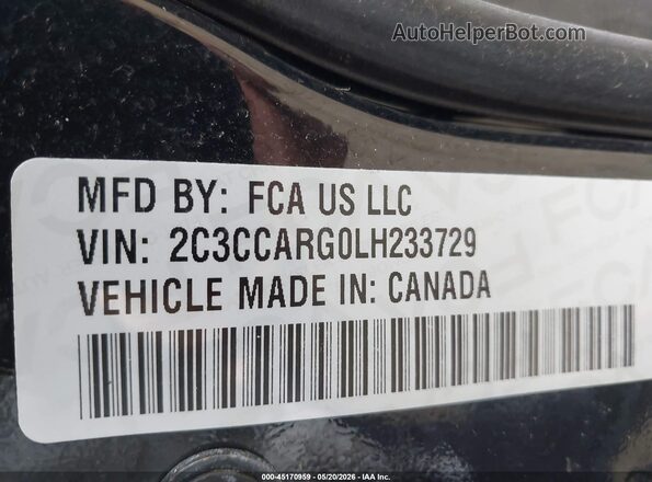 2C3CCARG0LH233729 2020 CHRYSLER 300 Black Widok komory silnika