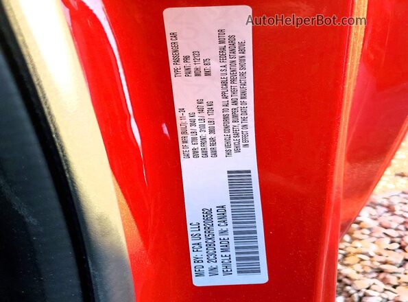 2C3CDBCK5RR206562 2024 DODGE CHARGER Red ძრავის განყოფილების ხედი