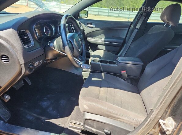 2C3CDXAT4KH592458 2019 DODGE CHARGER Черный Вид салона спереди