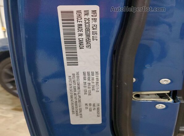 2C3CDXBG0MH504767 2021 DODGE CHARGER Синий Вид подкапотного пространства