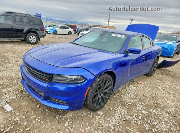 2C3CDXBG1KH741930 2019 DODGE CHARGER Синий Передняя левая четверть