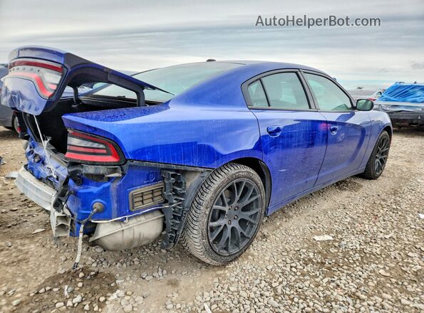 2C3CDXBG1KH741930 2019 DODGE CHARGER Синий Задняя правая четверть