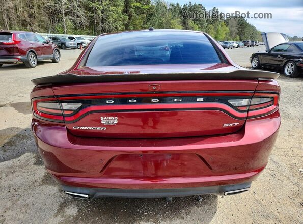 2C3CDXBG2JH180314 2018 DODGE CHARGER Burgundy Вид ззаду