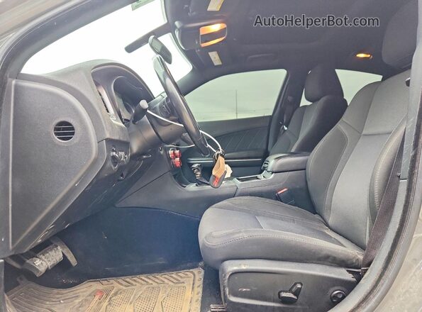 2C3CDXBG2KH709892 2019 DODGE CHARGER Gray Widok wnętrza z przodu