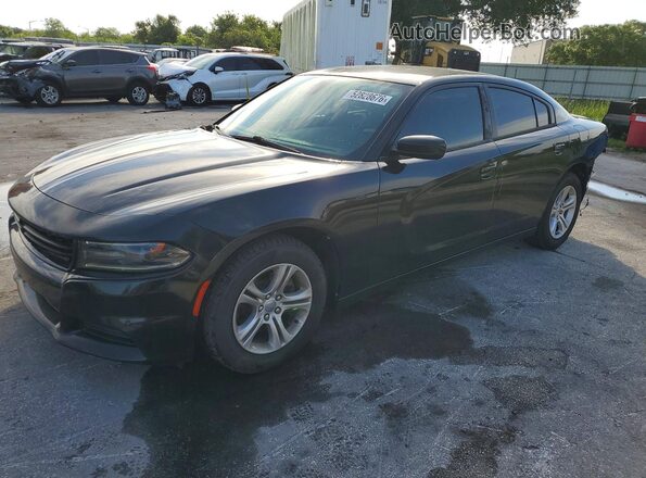 2C3CDXBG2KH745727 2019 DODGE CHARGER Черный Передняя левая четверть