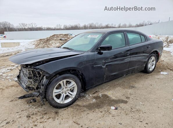 2C3CDXBG4NH250708 2022 DODGE CHARGER Черный Передняя левая четверть