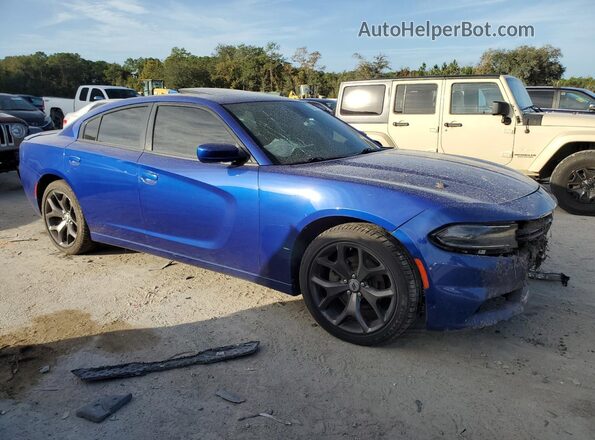 2C3CDXBG5KH754146 2019 DODGE CHARGER Blue წინა მარჯვენა