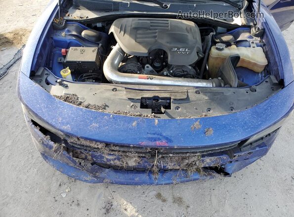2C3CDXBG5KH754146 2019 DODGE CHARGER Blue უკანა სალონის ხედი