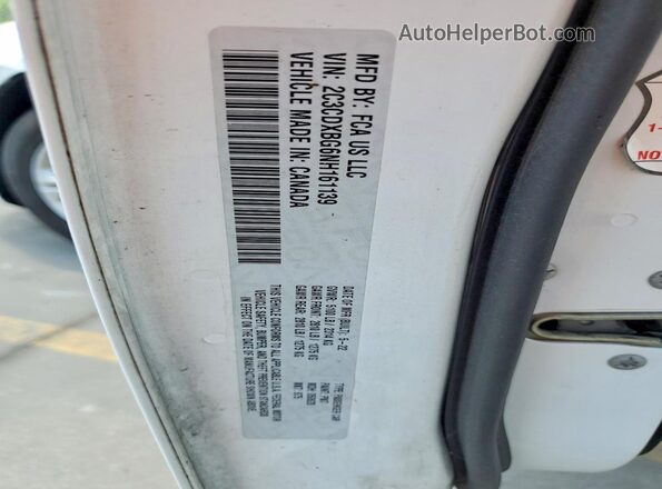 2C3CDXBG6NH161139 2022 DODGE CHARGER White Widok naklejki z numerem VIN