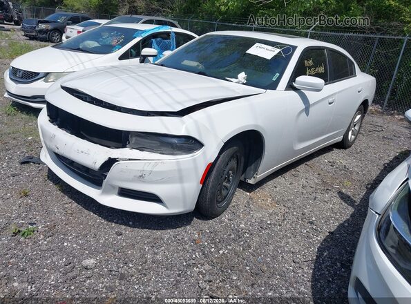 2C3CDXBG7KH717468 2019 DODGE CHARGER White Vista tres cuartos delantera izquierda