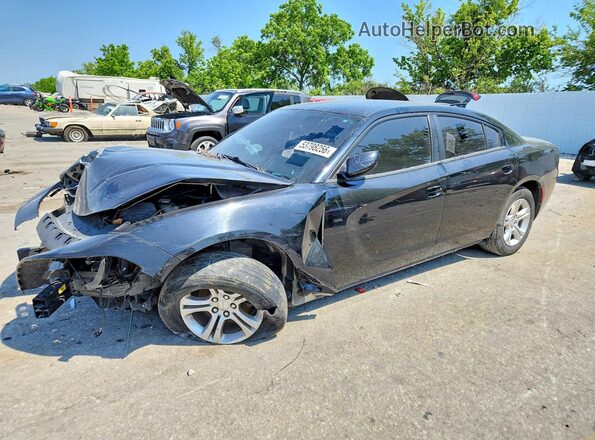 2C3CDXBG8KH664599 2019 DODGE CHARGER Черный Передняя левая четверть