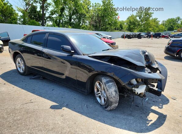 2C3CDXBG8KH664599 2019 DODGE CHARGER Черный Передняя правая четверть