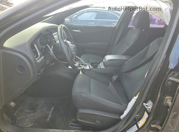 2C3CDXBG9HH503946 2017 DODGE CHARGER Black Widok wnętrza z przodu