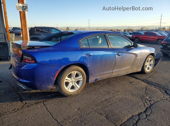 2C3CDXBG9LH111199 2020 DODGE CHARGER Синий Задняя правая четверть